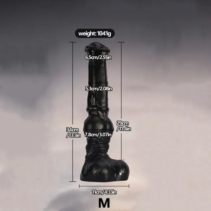 Large Horse-Style Dildo & Anal Plug