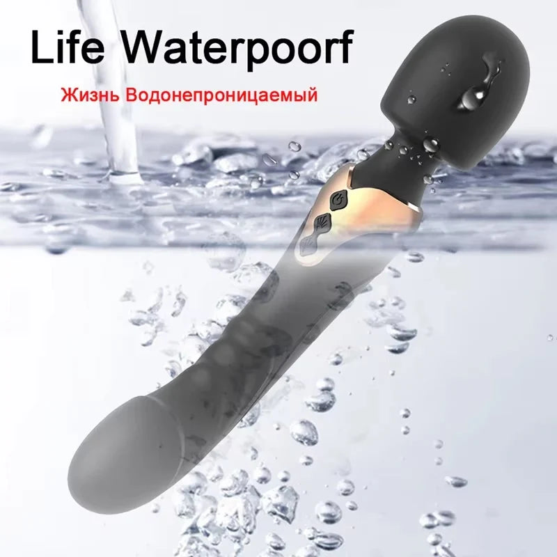 Silicone Rechargeable 10-Mode Wand Vibrator