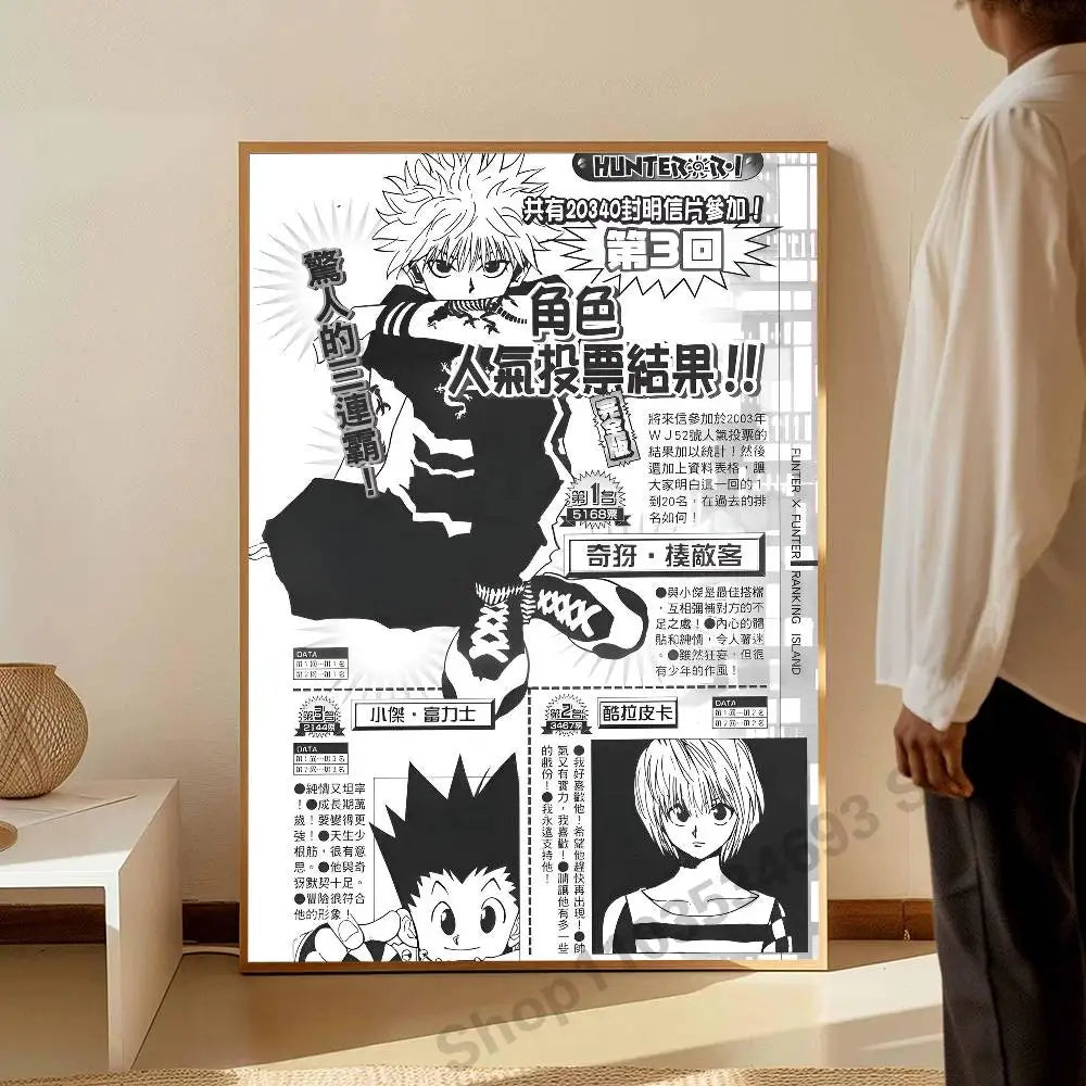 H-Hunter x hunter Paper Print Home Living Room Bedroom Entrance Bar Cafe Art Painting Decoration