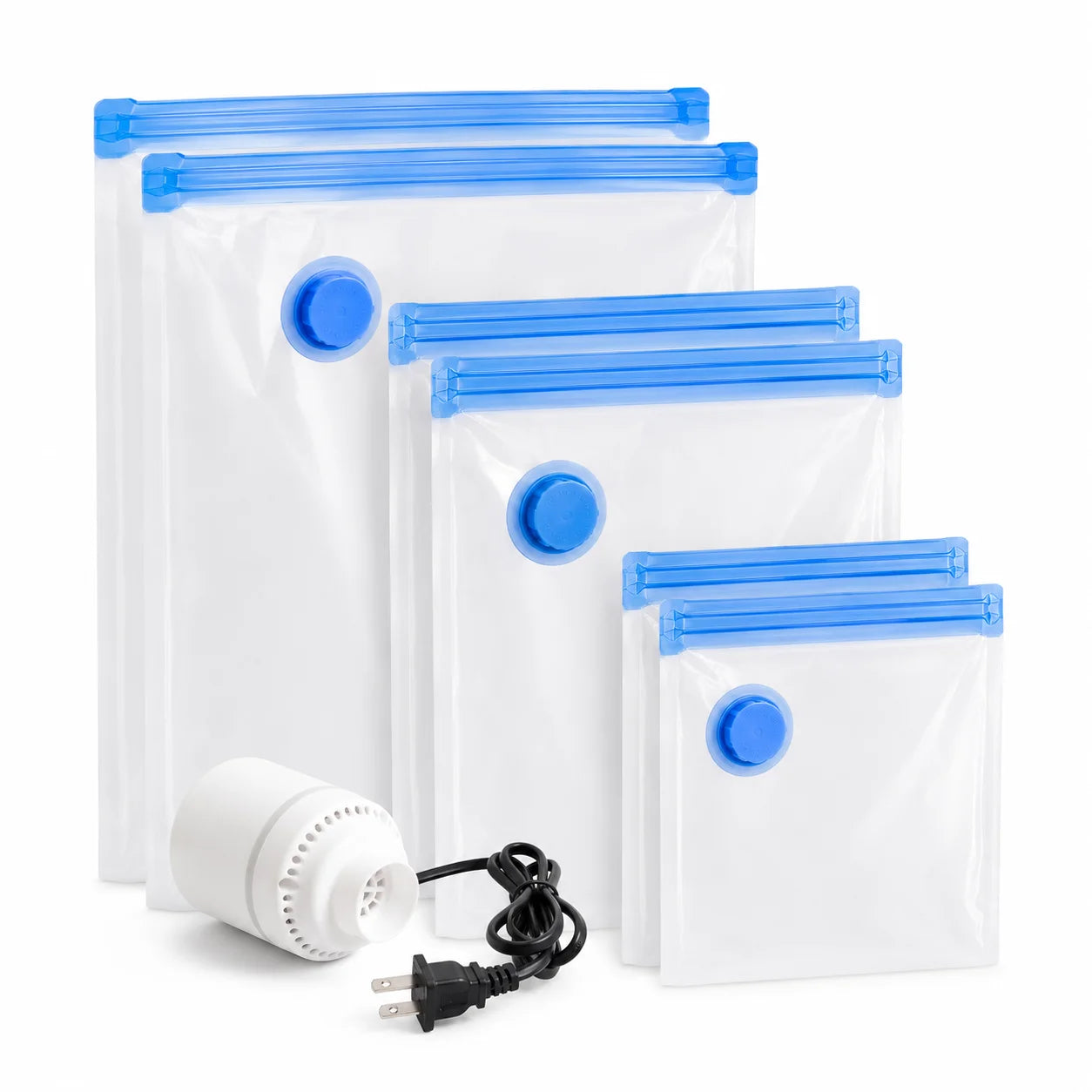 Vacuum Storage Bags for Clothes Space Saver Compression Bags Mixed Size Travel Organizer with Optional Electric Pump