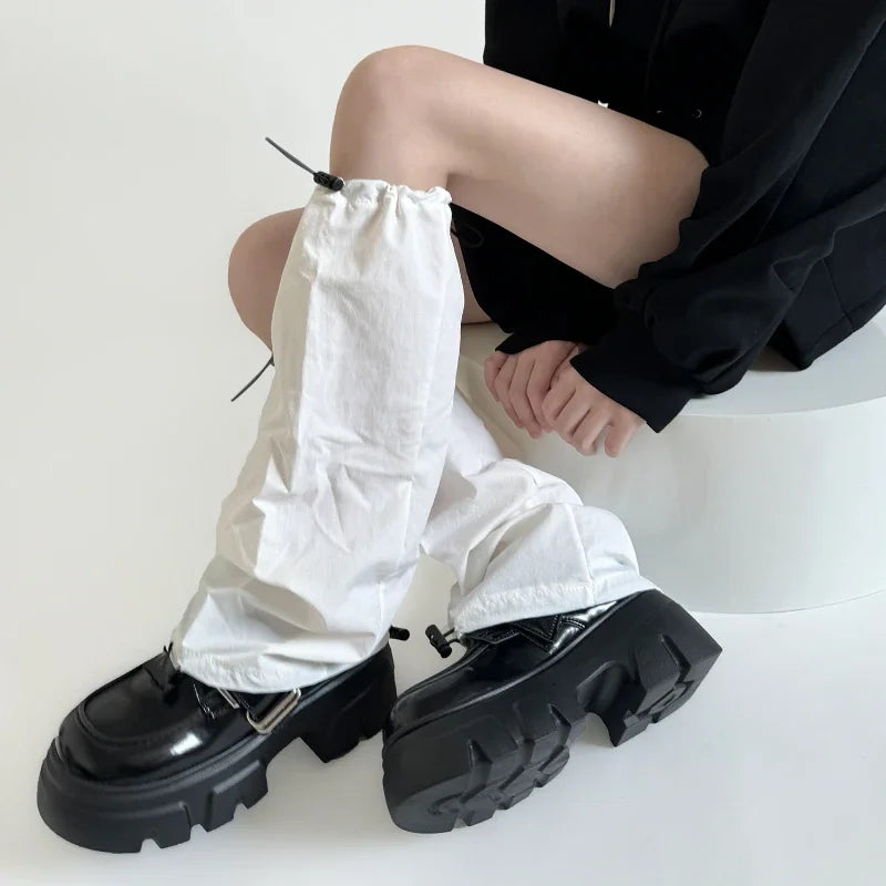 Quick-Dry Drawstring Y2K Leg Warmers