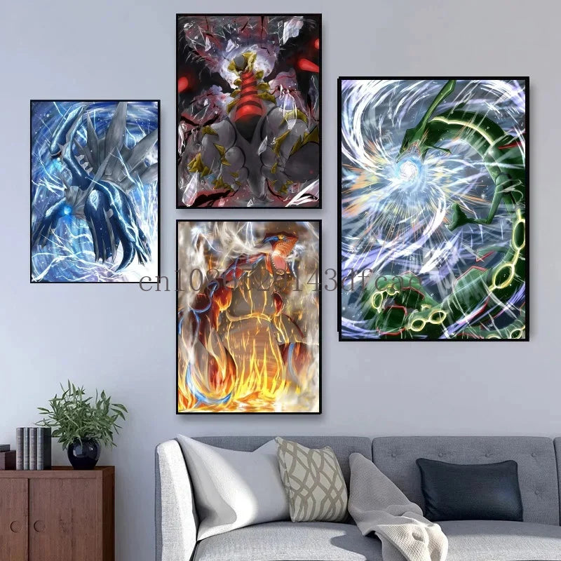Anime Pokemon Poster Character Pikachu Charizard HD Printed Canvas Painting Suitable for Home Wall Decoration Art Painting Gifts