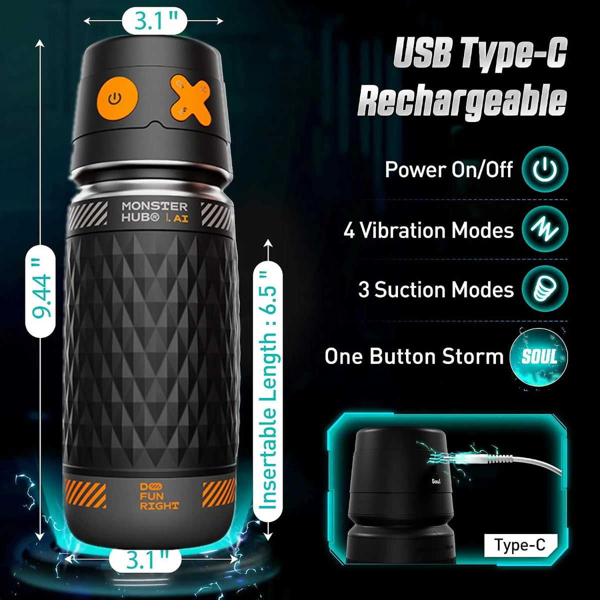 Automatic Vibrating & Thrusting Male Stroker