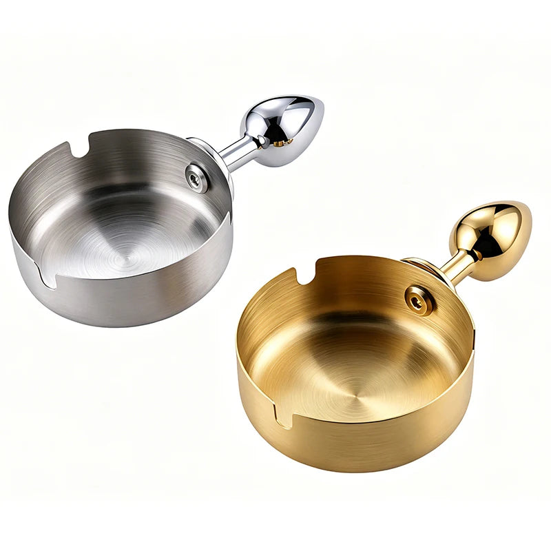 Metal Ashtray-Style Anal Plug