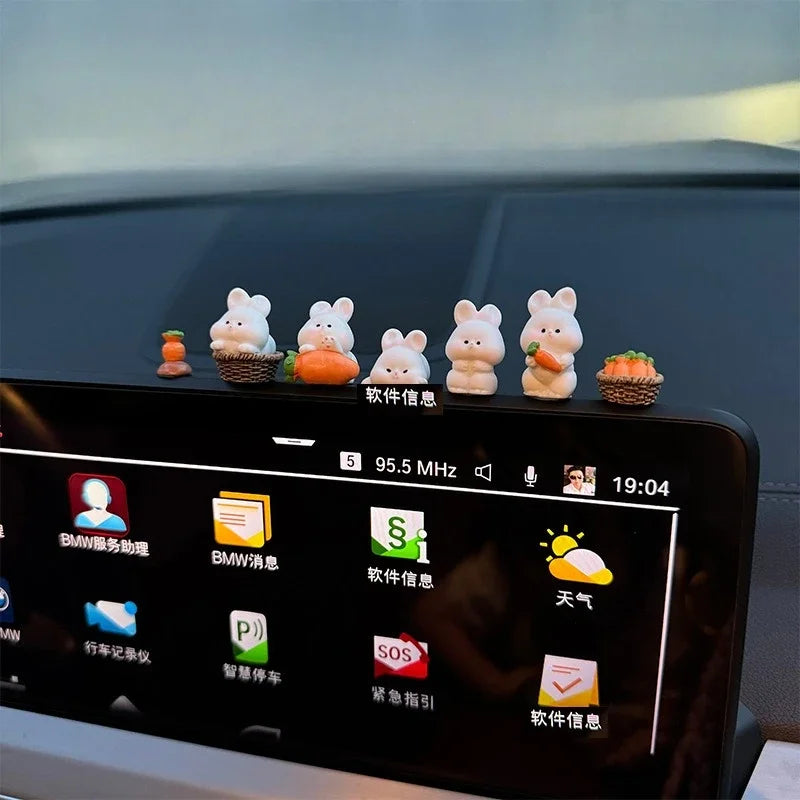 Cute Bunny Car Center Console Ornament