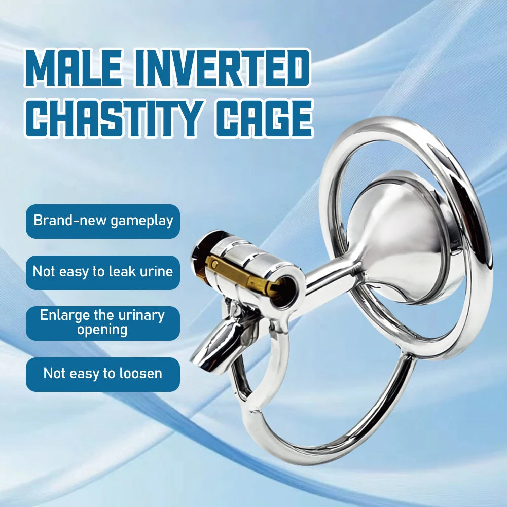 Reverse-Style Stainless Steel Chastity Cage
