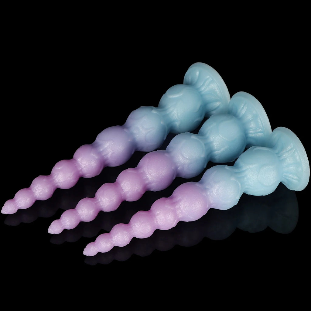Long Flexible Silicone Anal Bead Plug