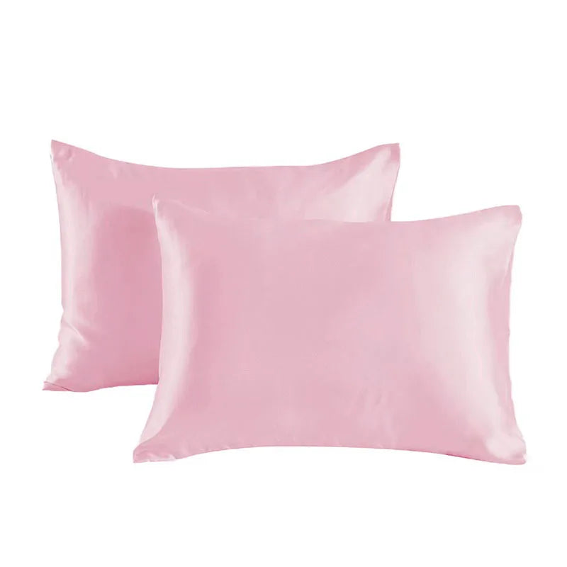 2-Piece Polyester Satin Pillowcase Set