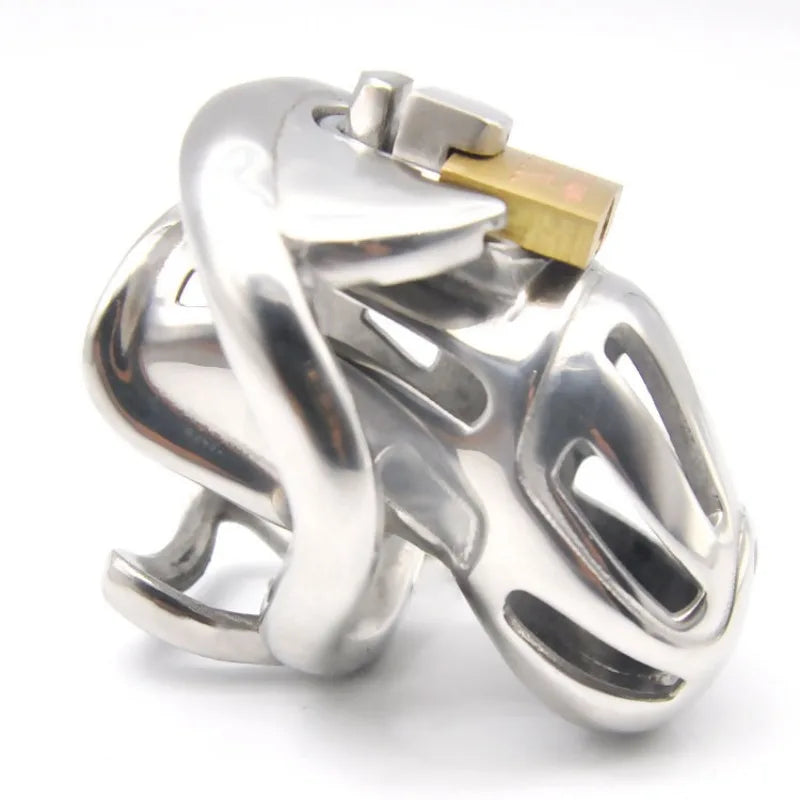 Modular Stainless Steel Electro-Stimulation Chastity Cage