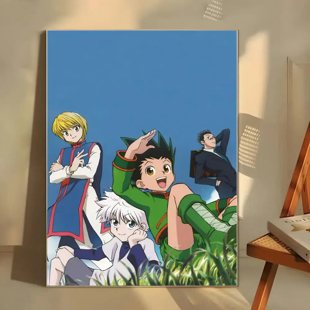 Animation H-Hunter x Hunter Poster  Self-adhesive Art Waterproof Paper Sticker Coffee House Bar Room Wall Decor