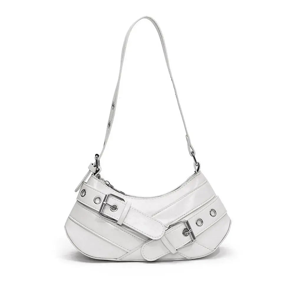 Y2K Punk Belted Shoulder Bag