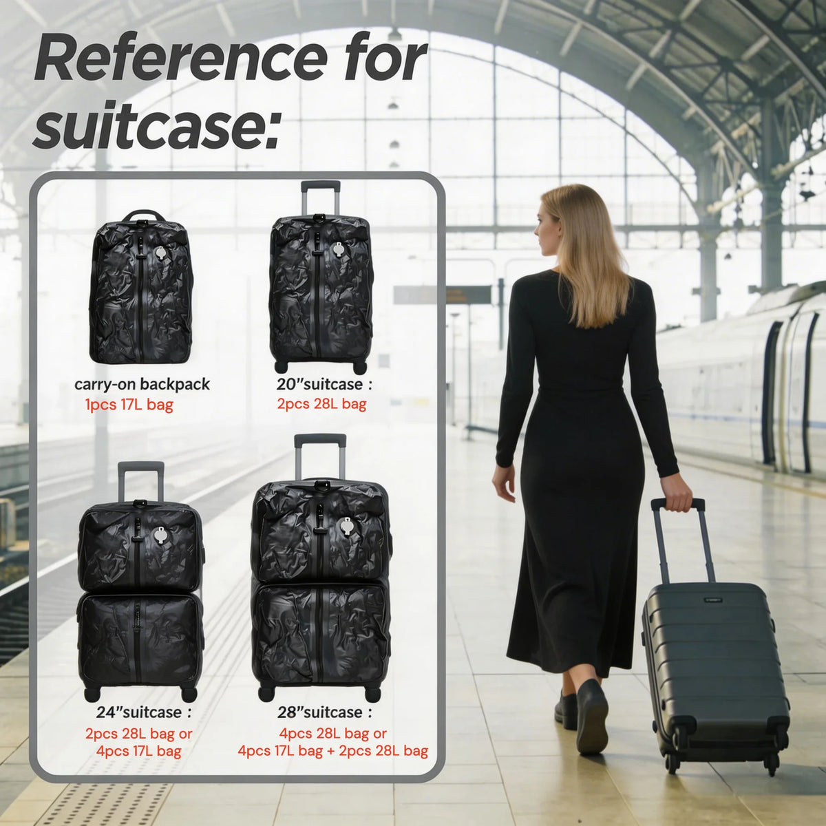 Travel Compression Storage Cubes for Clothes