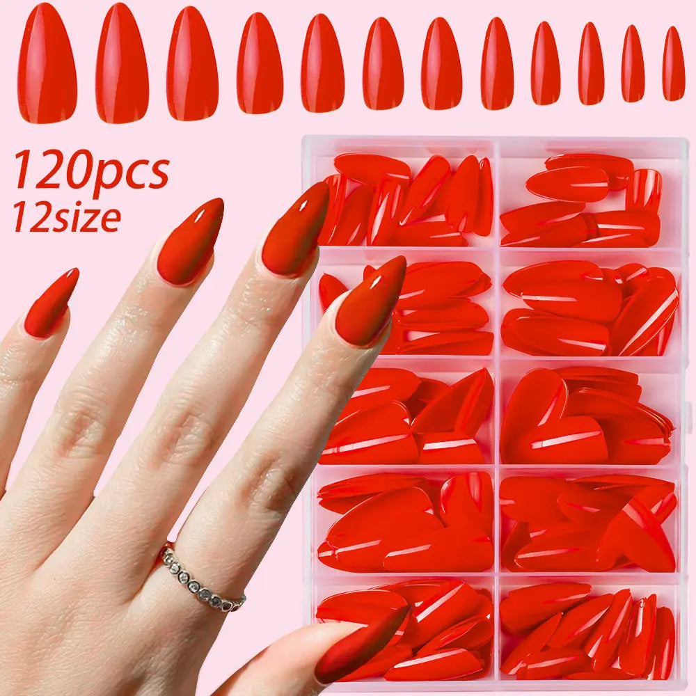 Light Pink Almond French Soft-Gel Nail Tips – 120/240/360 Pieces
