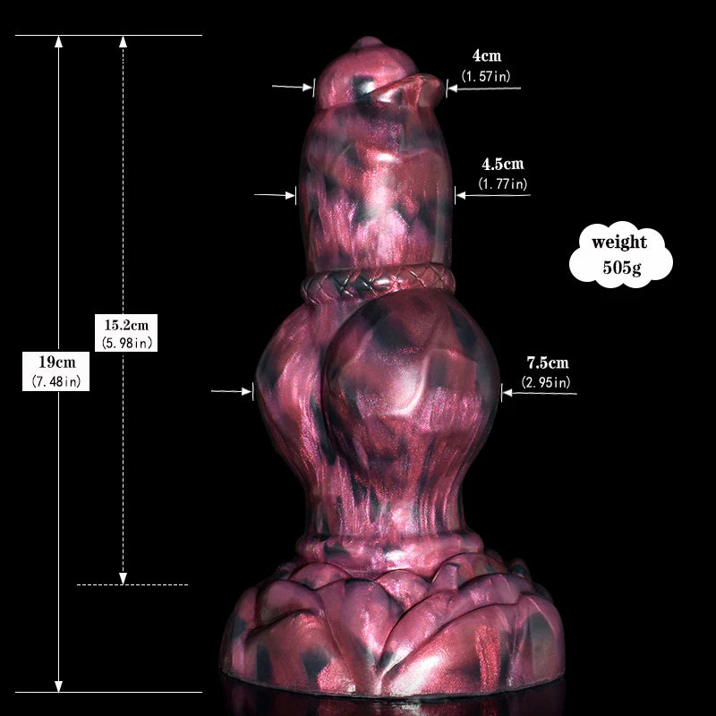 SHAZ 8.27-Inch Knotted Wolf-Style Dildo