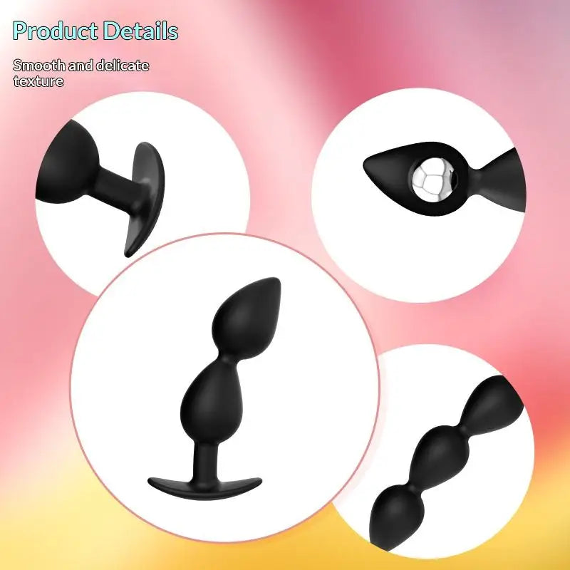 Wearable Anal Plug with Internal Steel Balls