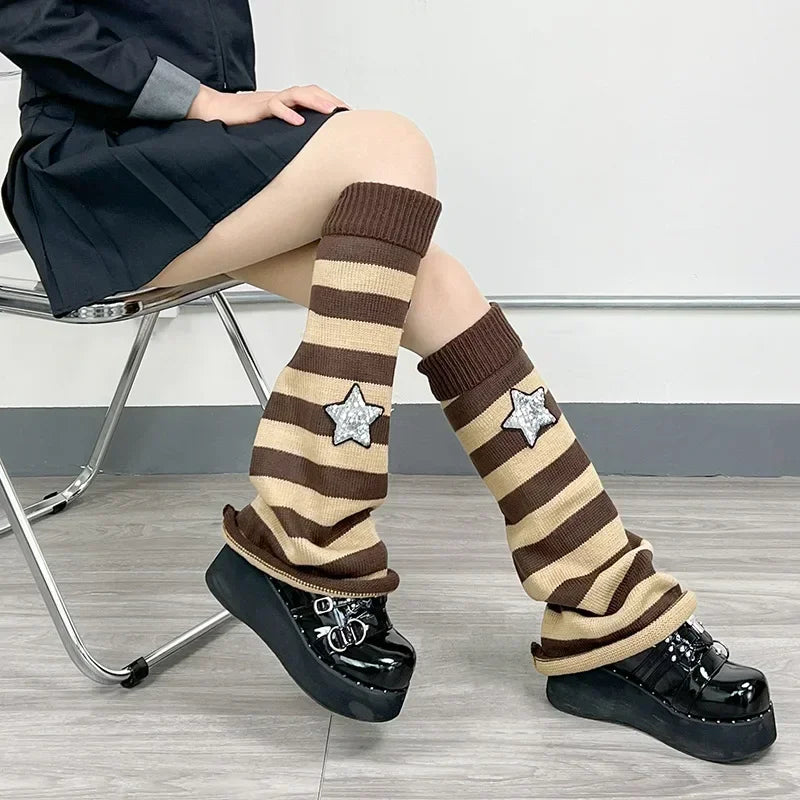 Star Stripe Gothic Lolita Leg Warmers