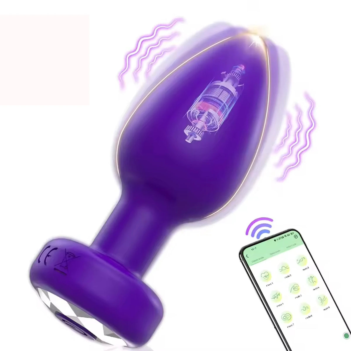 App & Remote-Control Vibrating Anal Plug – 10 Modes