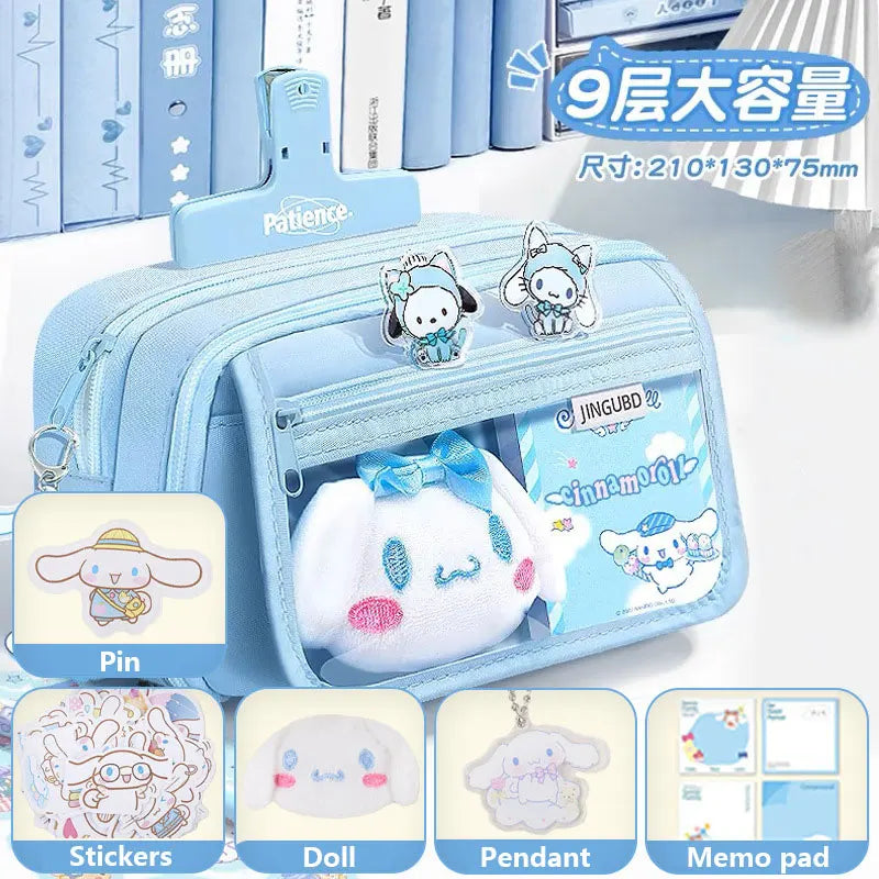 Kawaii Waterproof Large-Capacity Pencil Case DIY Set