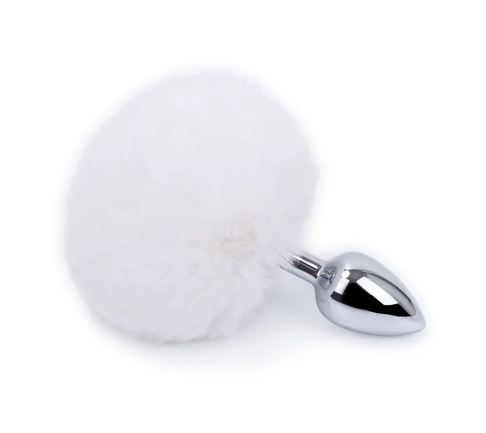 Stainless Steel Rabbit Tail Anal Plug