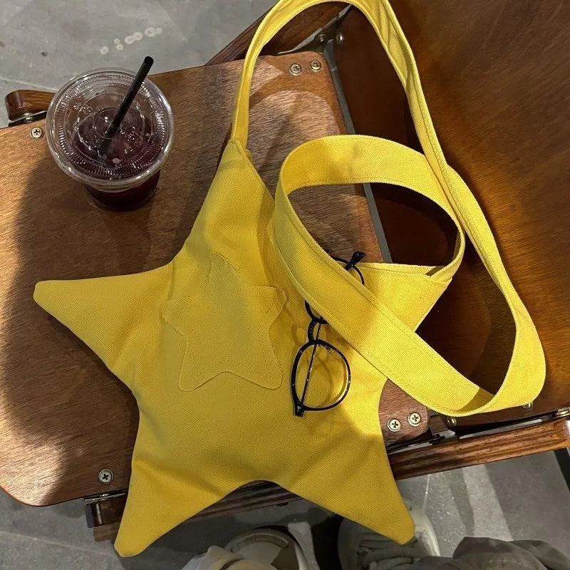 Y2K Star-Shaped Tote Bag