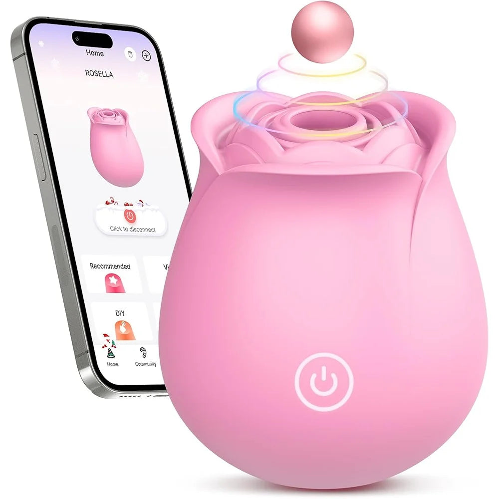 Adult Sex Toys Rose Dildo Vibrator - Adult Toys with 10 Sucking & Modes for Women, Rose Sucker Sex Toy Clitoral G Spot Vibrators