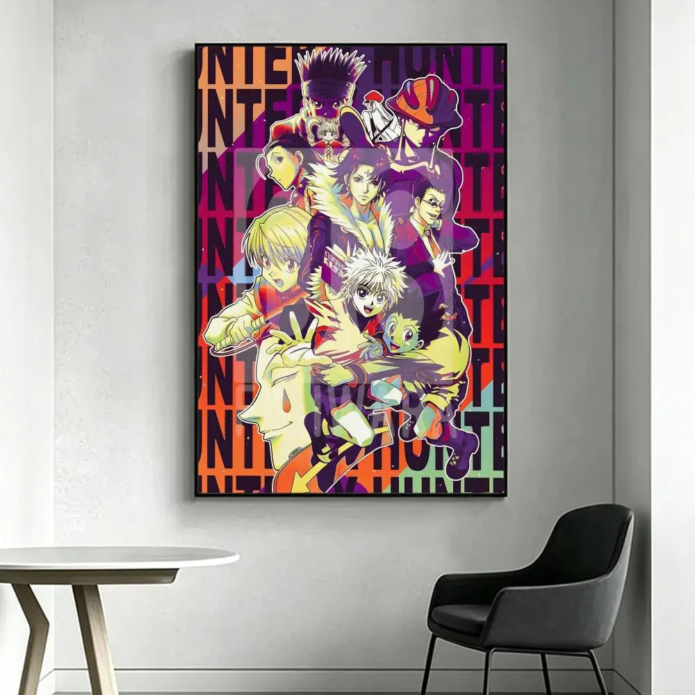 Anime H-Hunter x H-Hunter Poster HD art, waterproof, sticky wall, home decoration (living room, bedroom, bar), aesthetic