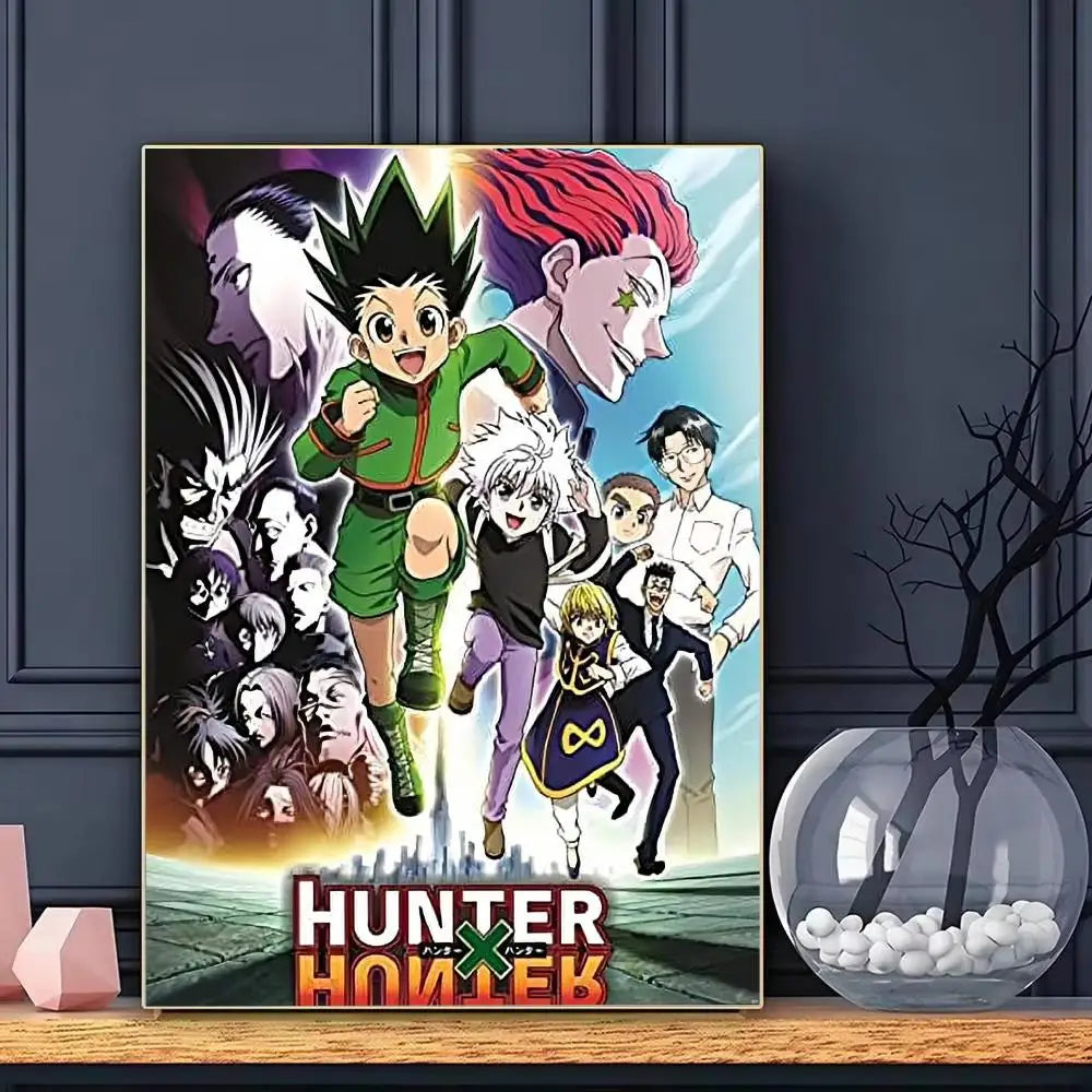 Anime H-Hunter x H-Hunter Poster HD Art Decorative Wall Art Waterproof Home Décor for Living Room Bedroom Café Stylish Gift