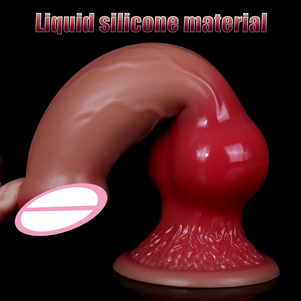 S-XXL Silicone Animal Dog Dildo Realistic Big Penis Vaginal Anal Plug Thrust Adult Sex Toys For Women Men Masturbators Fake Dick
