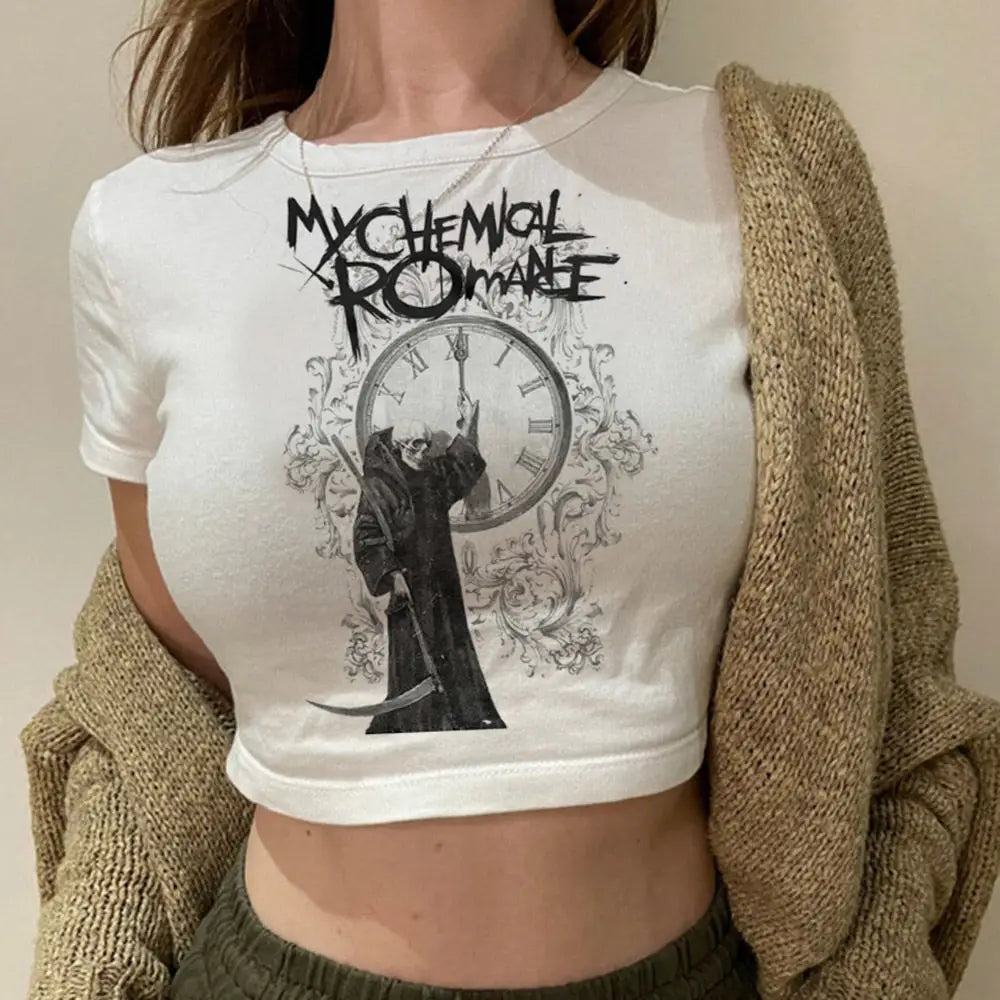 My Chemical Romance Gothic Y2K Crop Top