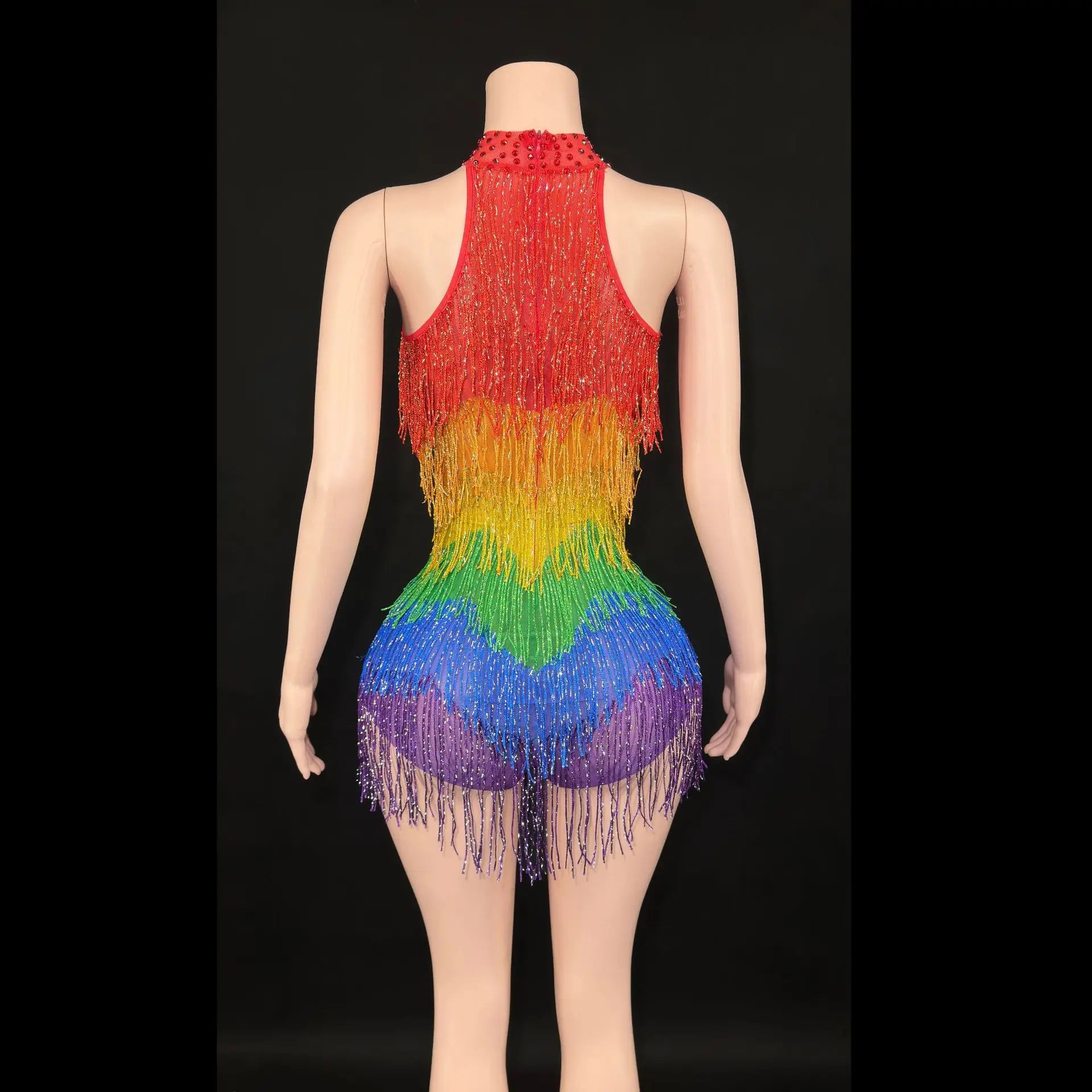 European and American Xia Hongyan Cross-border Flowy Nightclub Glittering Sexy Clothing One-Piece Dress Women's Evening Dress