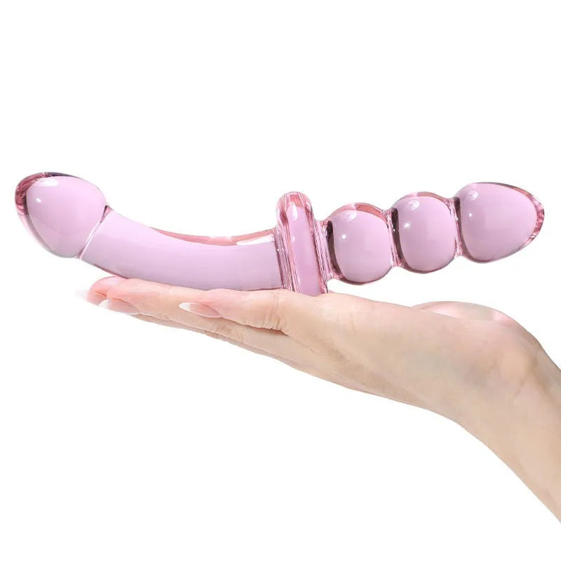 Double-Ended Crystal Glass Anal Bead Plug