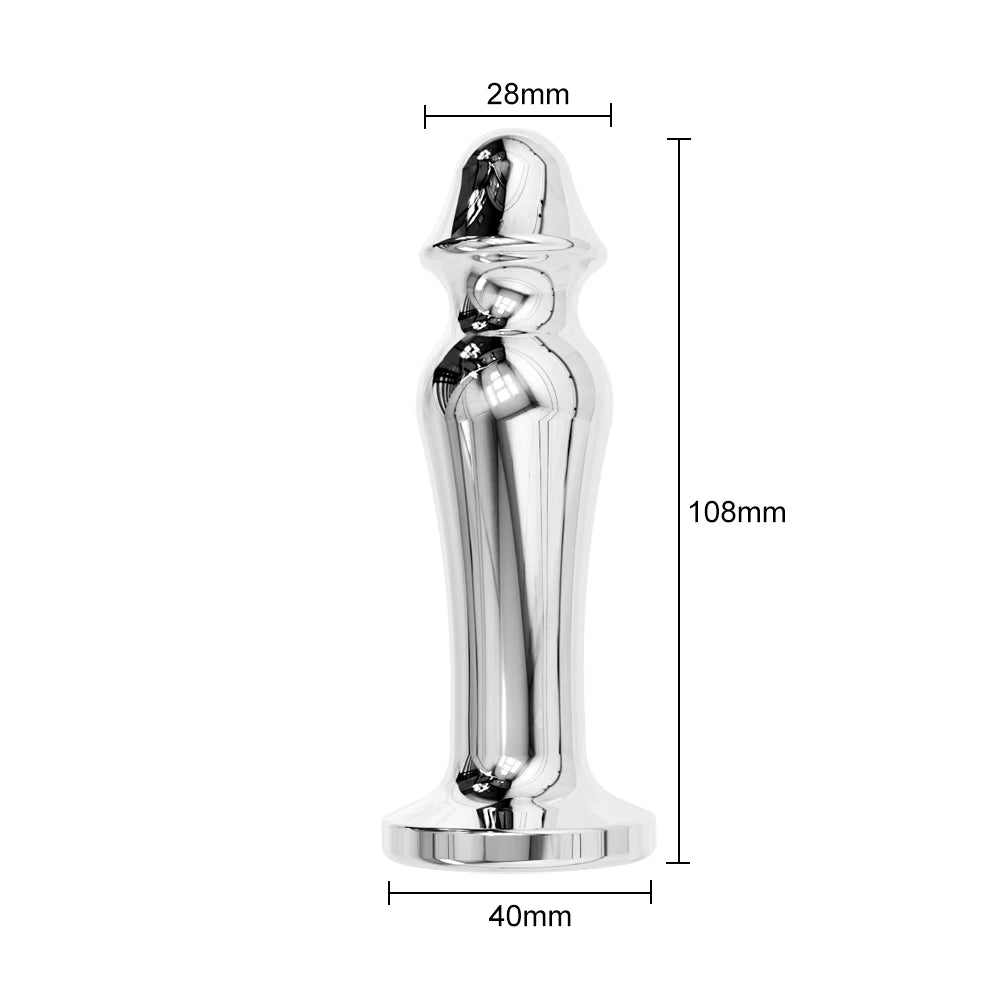 Remote-Control Stainless Steel Vibrating Anal Plug