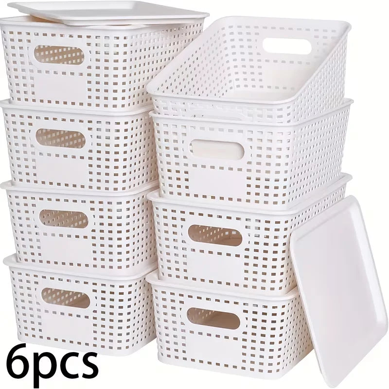 6-Piece Stackable Storage Box Set with Lids