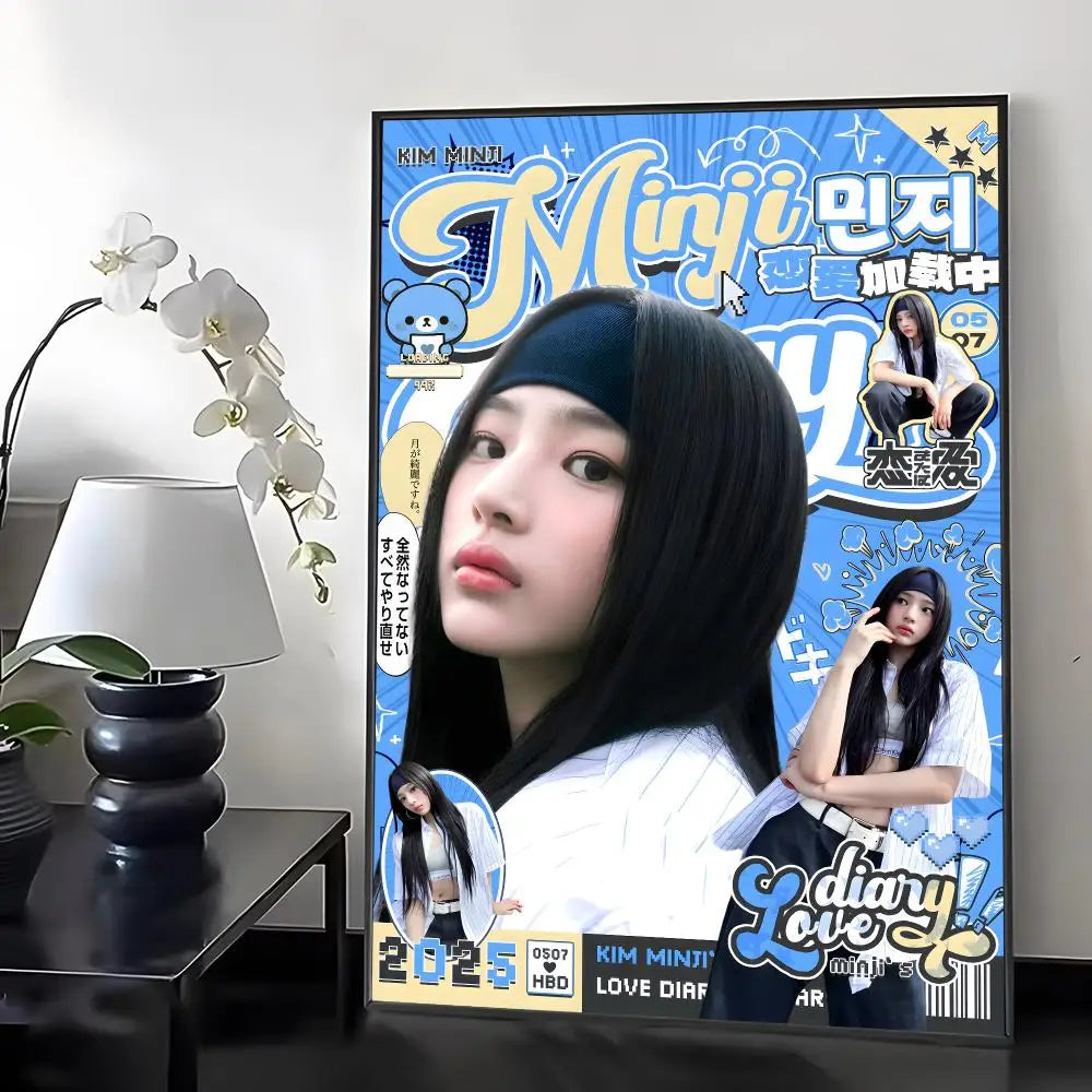 Kim Minji K-Pop Y2K Wall Poster