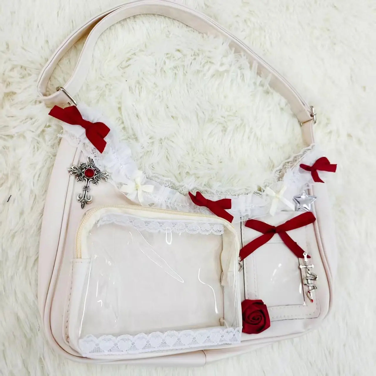 Bow Lace Transparent Ita Bag