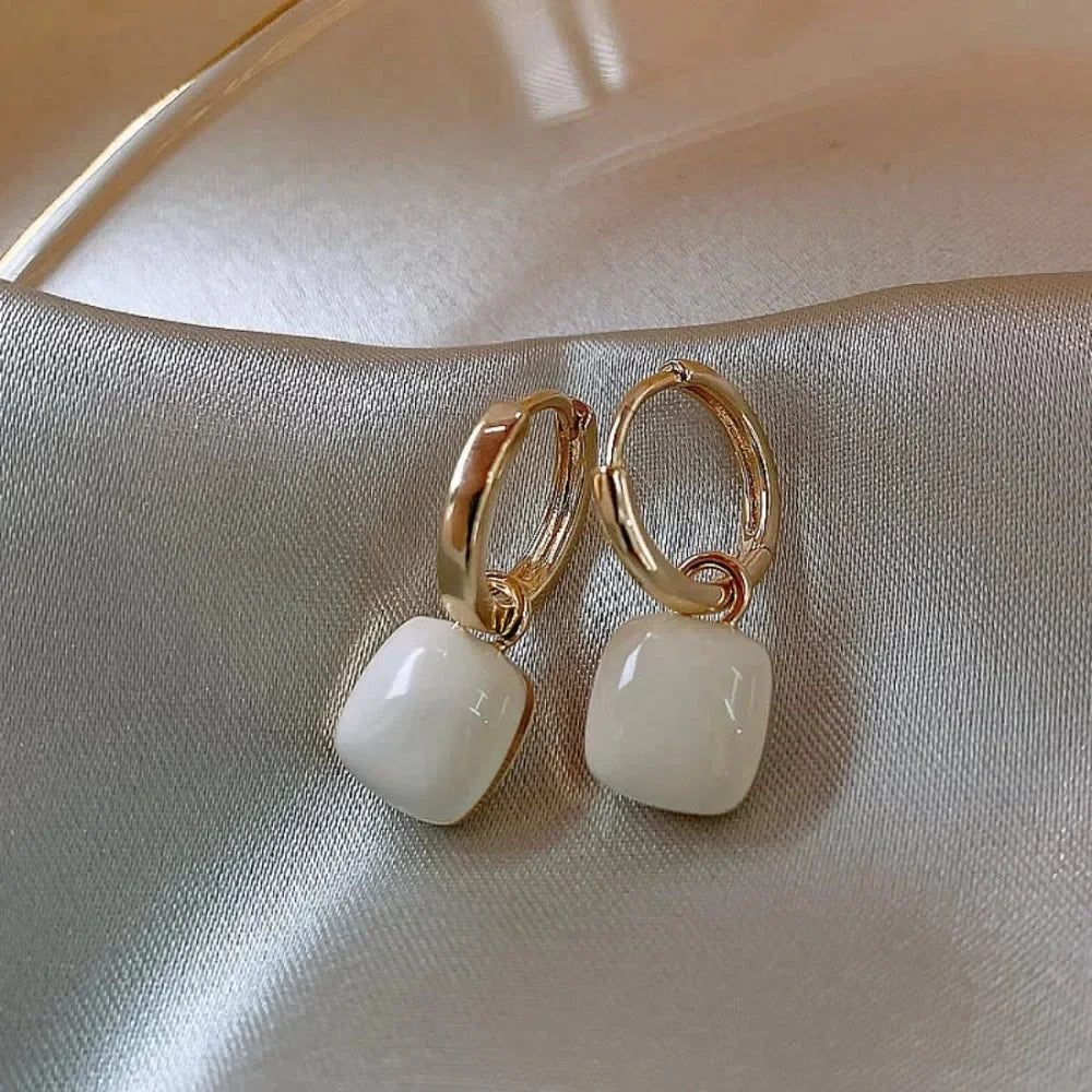 Heart & Square Geometric Drop Earrings