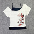 Vintage Graphic Y2K Slim-Fit Baby Tee