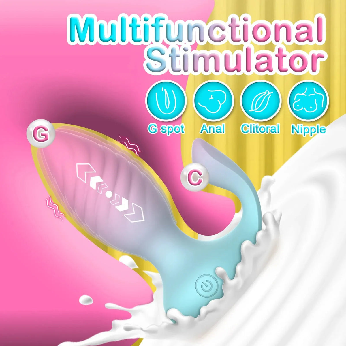 2-in-1 Remote Dual-Motor Crystal Anal Plug Vibrator