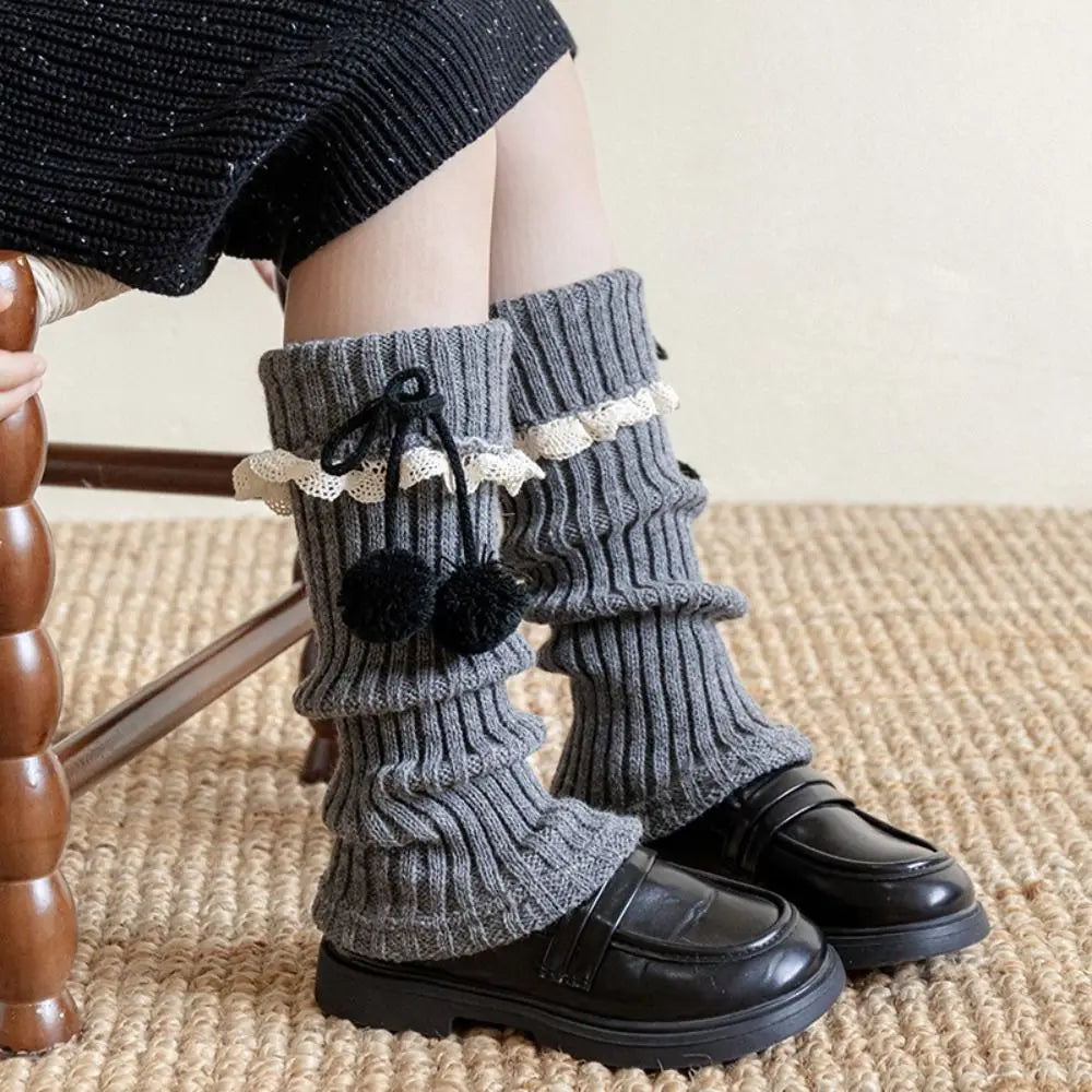 Kawaii Knitted Y2K Mid-Calf Leg Warmers