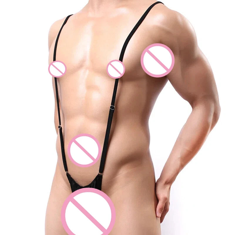Sexy Men's Strap Underwear Male Thong Men Leotard Thongs Man Body Costume Bodysuit Stage Perform Bandage Lingerie