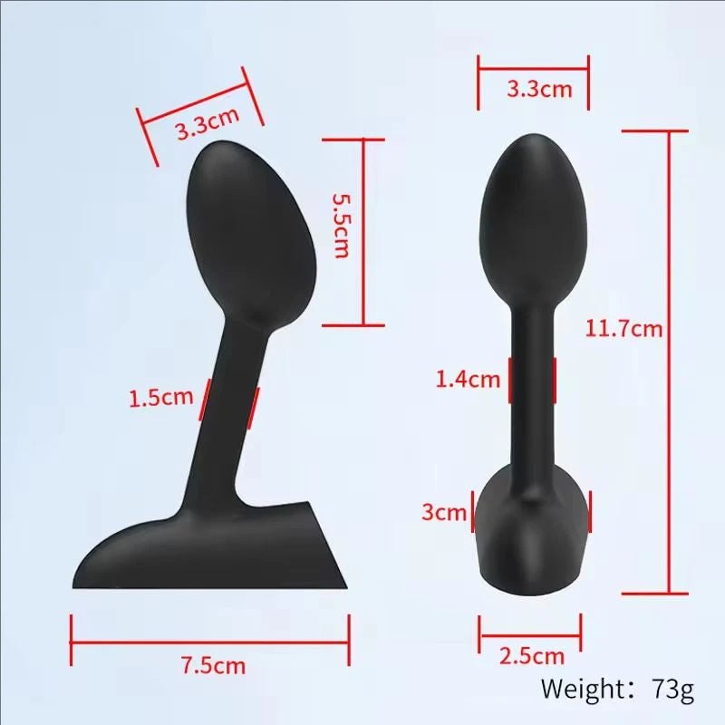 Electric-Stimulation Silicone Anal Bead & Plug