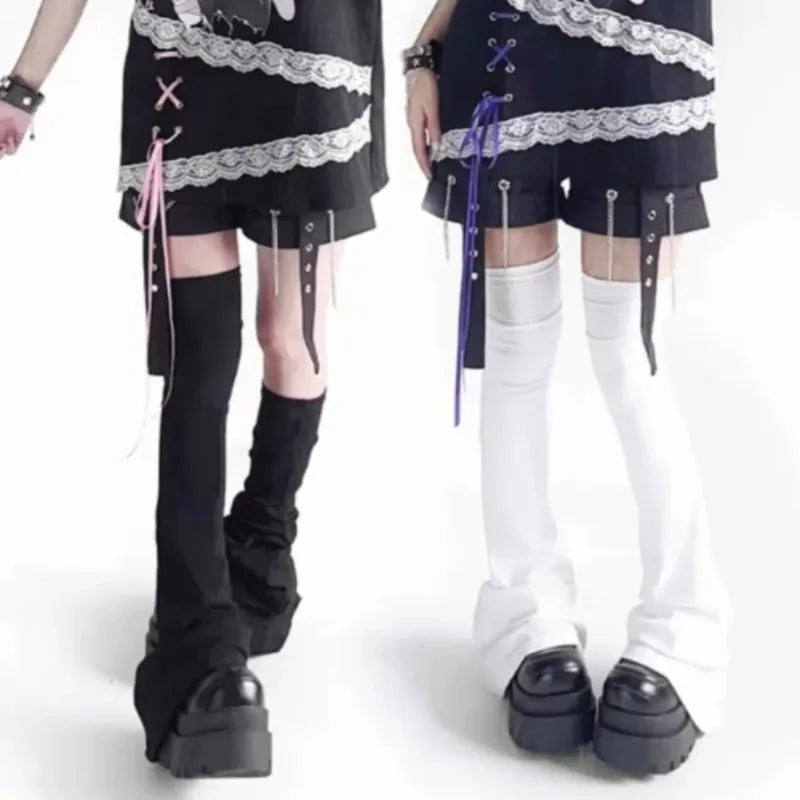 Harajuku Punk Over-Knee Horn-Cuff Leg Warmers