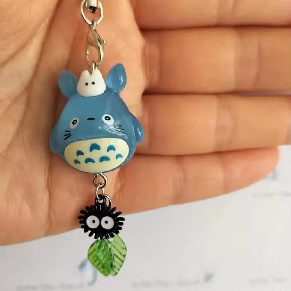 Totoro & Soot Sprite Beaded Phone Charm