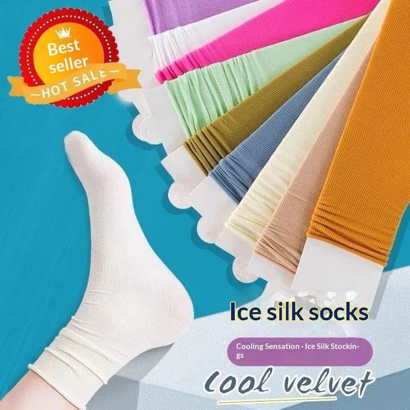 Summer Cotton Soft Socks Happy Colorful Women's Mid-tube Stocking Fashion Trend Breathable Casual Candy Color Socks