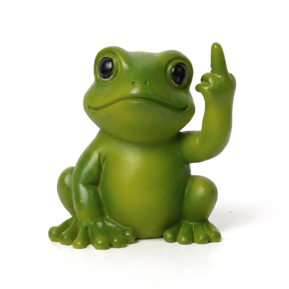 Creative Frog Mini Figurine Resin Animal Statue Ornament Desktop Entrance Home Office Decor Small Animal Ornament