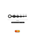 Smooth Flexible Silicone Anal Beads with Pull Ring