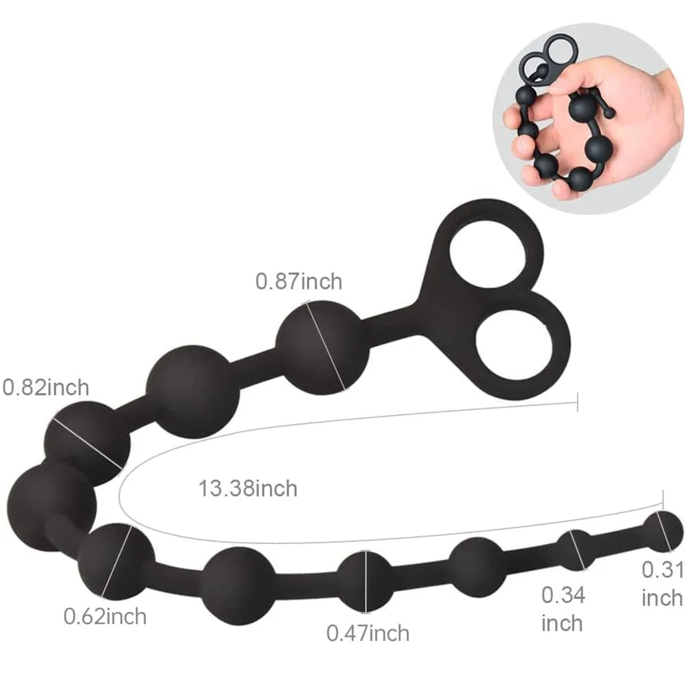 Silicone Anal Bead & Plug Set