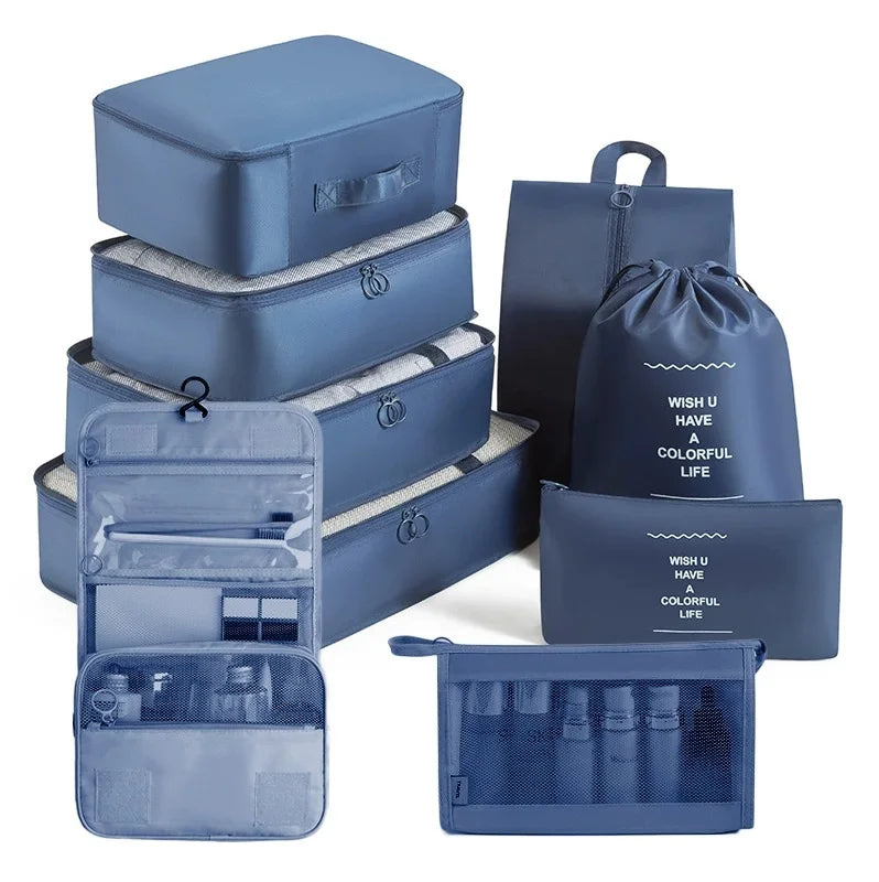 Travel Packing Cube Set for Clothes & Shoes