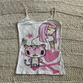 Cartoon Print Y2K Slim-Fit Crop Tank Top