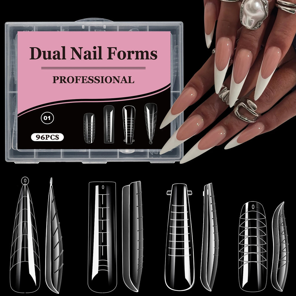 Extension False Nails Art Tips Acrylic Fake Finger Gel Polish Mold Sculpted Full Cover Press on Nails Manicures Accessories Tool